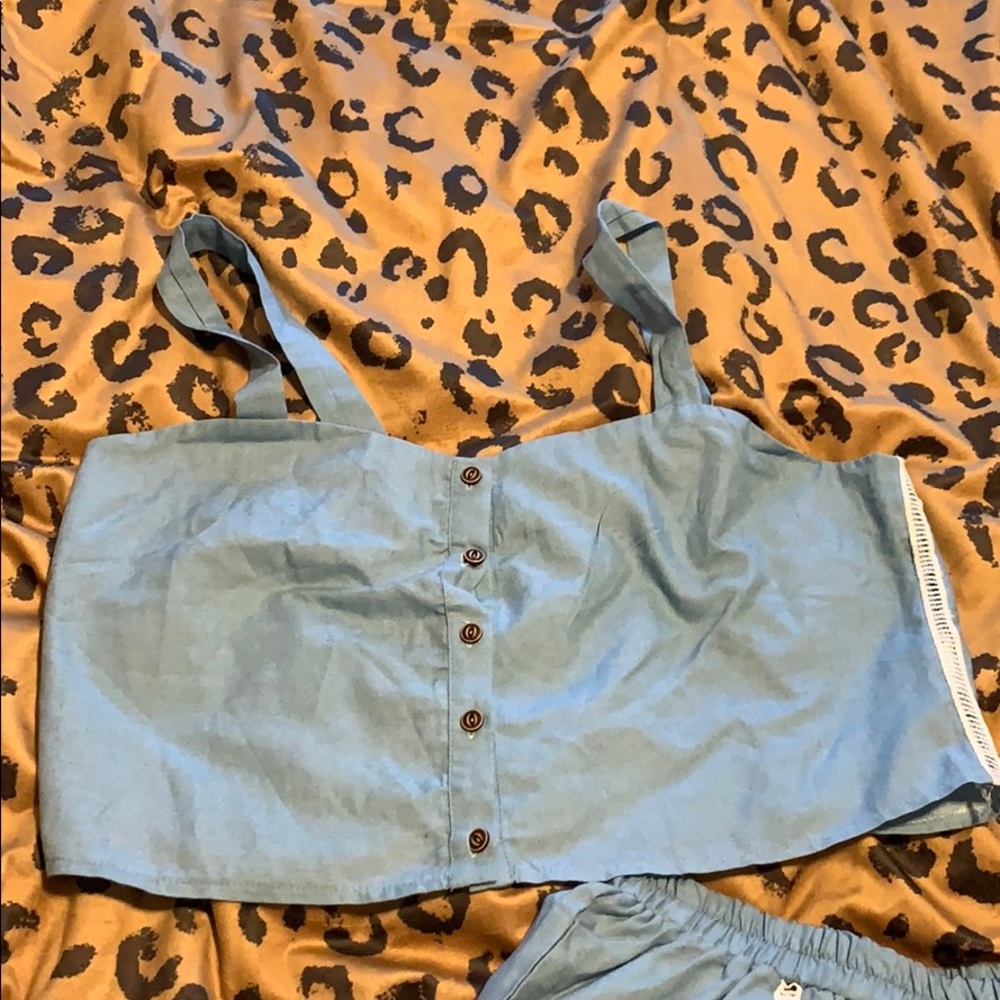 2pc Co-Ord Crochet & Linen set - Picture 3 of 3